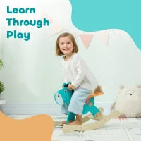 AIYAPLAY Zabawkowy Osiołek dla Dzieci z Uchwytami 59 x 27 x 43 cm Ciemnozielony(m-7)