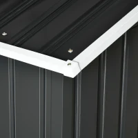 Outsunny Garagem para Corta-Relvas Robótico em Aço Galvanizado com Telhado de Duas Águas para Jardim Exterior 87x103x66 cm Cinzento Escuro(m-8)