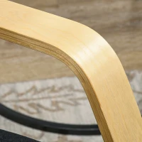 HOMCOM Poltrona relax de balanço poltrona de amamentação com apoio para os pés ajustável, bolso lateral e apoio de cabeça, preto(m-5)