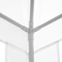 Outsunny Tenda 2,7 x 2,7 m Barnum de Jardim metal epóxi Tela PE Alta Densidade Branco(m-4)