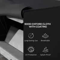 Outsunny Hoes voor tuinschommel beschermhoes waterdicht afdekkap Oxford groen(m-4)