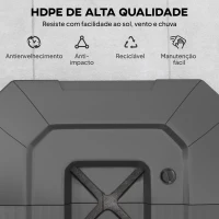 Outsunny Base para Chapéu de Sol de 2 Peças em HDPE Recarregável com Água 80 kg ou Mistura de Areia e Água 105 kg Preto(m-7)
