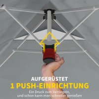 Outsunny Pavillon 3 x 3 m Wasserdicht Stabil Winterfest Pop-up Faltpavillon, UV 50+ mit Tasche Sandsäcke(m-5)