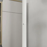 HOMCOM stół barowy, wysoki, Ø60 x 102 cm, okrągły stolik na przyjęcia, stolik do salonu i jadalni, stalowy, biały(m-9)