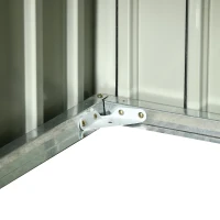 Outsunny Garagem para Corta-Relvas Robótico em Aço Galvanizado com Telhado de Duas Águas para Jardim Exterior 87x103x66 cm Cinzento Escuro(m-9)