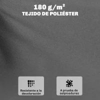 Outsunny Cojín para Banco de Jardín de 2 Plazas para Exterior con Funda Extraíble UPF 30+ Impermeable 110x46x6,5 cm Gris Oscuro(m-4)