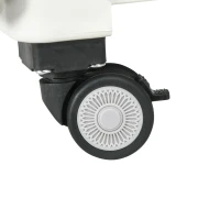 HOMCOM Cărucior de cumpărături pliabil, din aluminiu, cu roți pentru scări, alb(m-9)