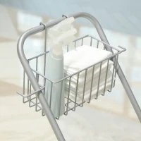 HOMCOM wiadro do mopa, wózek do sprzątania, mobilny, plastik, metalowy uchwyt, żółty(m-8)