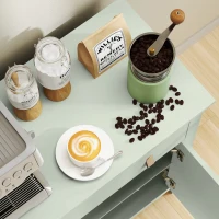 HOMCOM Buffet para sala, móvel de armazenamento com gaveta, duas portas, prateleira ajustável, 80 x 40 x 90 cm, verde claro(m-5)