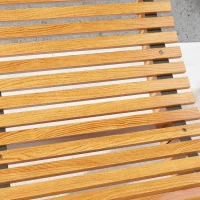 Outsunny Cadeira de balanço - Rocking chair exterior para jardim com assento em ripas e encosto alto em madeira(m-5)