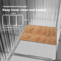 Outsunny 9 x 6ft Garden Metal Storage Shed, Outdoor Storage Tool House with Vents, Foundation and Lockable Double Doors, Brown(m-6)