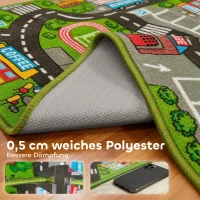 AIYAPLAY Krabbelmatte Baby, Spielmatte 160x100x0,5cm, Krabbeldecke mit Rutschfester Unterseite Stadtmotiv für Kinderzimmer(m-4)