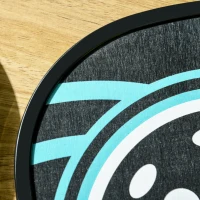 SPORTNOW Set de 4 rachete de pickleball set de rachete din lemn de plop 4 mingi și un sac albastru și negru(m-5)