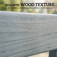 Outsunny 2 Seater Plastic Garden Bench, Outdoor Patio Bench with Armrest and Backrest, Weatherproof Outdoor Furniture for Balcony(m-8)