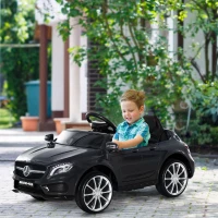 HOMCOM Voiture électrique enfants sous licence Mercedes Benz GLA AMG avec télécommande MP3 USB lumières et sons noir(m-10)