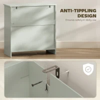 HOMCOM Sideboard Storage Cabinet, Modern Kitchen Cupboard with Adjustable Shelf, Drawer and Double Doors, Green(m-6)