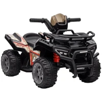 HOMCOM Quad electric pentru copii 6V, cu funcție înainte, muzică, quad electric pentru copii 1,5-3 ani Negru(m-7)
