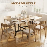 HOMCOM Mobilny Stół Składany z 6 Kółkami i Hamulcami, Składany Stół Kuchenny do Małych Pomieszczeń, Dąb(m-4)