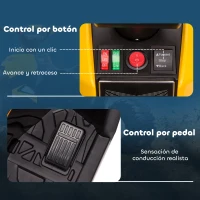 HOMCOM Quad Eléctrico para Niños de 3-5 Años Vehículo Eléctrico a Batería 12V con 2 Motores 83x53x55,5 cm Amarillo(m-7)