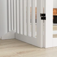 PawHut Grilaj pentru animale de companie, grilaj protecție scări, grilaj de protecție, 4 piese, pliabil, Alb(m-5)