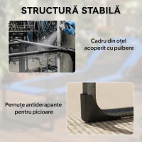 Outsunny Șezlong Pliabil, Spătar Reglabil pe 4 Poziții, Mânere pentru Transport, Culoare Albastru(m-7)