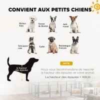 PawHut Parc pentru câini, parc pentru animale, 16 panouri, gard portabil pliabil, securizat, negru(m-4)