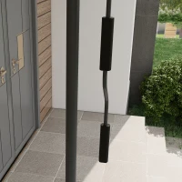 Outsunny Toldo retrátil autoportante manual 1,5L x 1,2l x 2,1-3H m inclinação ajustável metal alumínio poliéster cinza escuro(m-5)