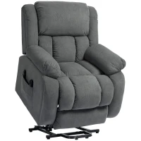 HOMCOM Recliner Armchair Lift Chair, Electric Recliner Chair with Vibration Massage and Heat, Wide Seat, USB Port, Grey(m-1)