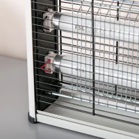 Outsunny Lâmpada anti-mosquito, eliminador elétrico de insetos UV 20W, mata-moscas elétrico, eficaz em área de 60 m², armadilha para mosquitos para interior e exterior, preto(m-4)