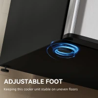 HOMCOM 88L Under Counter Fridge Freezer, Small Refrigerator with 5-Setting, 3 Star Freezer Rating, Black and Silver Tone(m-9)