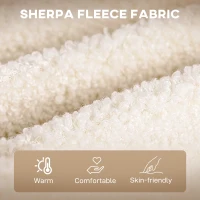 HOMCOM Berber Fleece Nursery Glider Rocker for Nursing, Wingback Rocking Chair for Living Room, Beige(m-7)