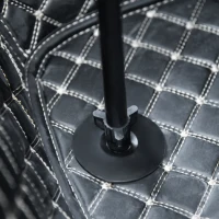 PawHut Grilă de separare pentru mașină pentru câine reglabilă, lățime : 87-135 cm, înălțime : 85-120 cm, barieră de siguranță universală din oțel, pentru portbagajul mașinii pentru câine, negru(m-4)