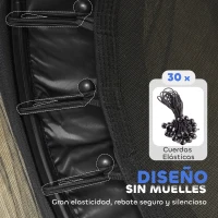 HOMCOM Trampolín para Niños de +3 Años Ø140 cm con Red de Seguridad y Marco de Acero para Interior y Exterior Negro(m-6)