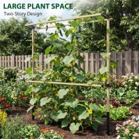 Outsunny Elastyczna metalowa kratka ogrodowa dla jagód: maliny, jeżyny i borówki – rozbudowywana podpórka(m-4)