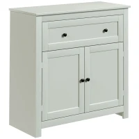 HOMCOM Sideboard Storage Cabinet, Modern Kitchen Cupboard with Adjustable Shelf, Drawer and Double Doors, Green(m-1)