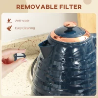 HOMCOM 3kW Rapid Boil Honeycomb Kettle - Dark Blue(m-7)