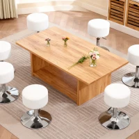 HOMCOM Taburete de Cocina Regulable en Altura 52-66 cm Tapizado en Pana Giratorio en 360° Blanco(m-9)