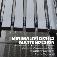 Outsunny Gartenbank 3-Sitzer wetterfest Metall Outdoor Sitzbank mit breitem Sitz Lamellendesign, bis 240 kg 154 x 68 x 88 cm(m-6)