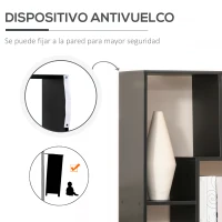 HOMCOM Estantería Moderna Biblioteca Estrecha con 8 Estantes Librería para Salón Dormitorio Estudio 70x24x178 cm Negro(m-6)