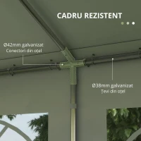 Outsunny Foisor pentru Exterior, Marchiza pentru Petreceri, Nunta si Cadru din Otel, 6 x 4 m(m-6)