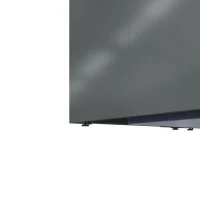 Mülltonnenbox mit hydraulischem Klappdeckel, 4-türiges Aufbewahrungsmodul, Lüftungslamellen, 264x80x118,5 cm, Grau+Naturfarbe(m-9)