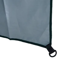 Outsunny Umbrelă de Plajă și Grădină 2x2m cu Cort, din Poliester și Metal, Verde și Alb(m-9)