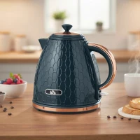 HOMCOM 3000W Rapid Boil Honeycomb Kettle - Dark Blue(m-2)