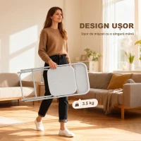 HOMCOM Set de 6 Scaune Pliabile din PP cu Orificii de Drenaj, Scaune Economice Portabile din Oțel, Scaun Pliabil pentru Interior, Casă, Birou, Bucătărie, Evenimente, 45x49x79,5 cm, Alb(m-6)
