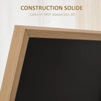 HOMCOM Miroir rectangulaire sur pied miroir de sol pour vestiaire salon salle de bain couloir 40 x 35 x 147 cm naturel(m-7)