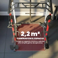 SPORTNOW Jaula de Potencia Smith Machine, Rack para Sentadillas con Sistema Polea Ajustable Barra Dominadas y Estación de Fondos(m-8)