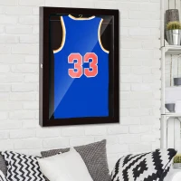 Frame box T-frame cadre pour maillot porte acrylique doublure interne feutre 60L x 7l x 80H cm marron(m-10)