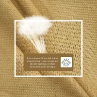 Outsunny Toldo Vela Cuadrado 3x3 m Vela de Sombra para Jardín Patio Terraza HDPE Anti UV y Transpirable Color Arena(m-4)