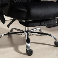 Vinsetto Massage Office Chair, Heated Reclining Computer Chair with Adjustable Height and Footrest, Black(m-12)