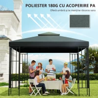 Outsunny Acoperis de Schimb pentru Foisor 3x3m, Prelata(m-5)
